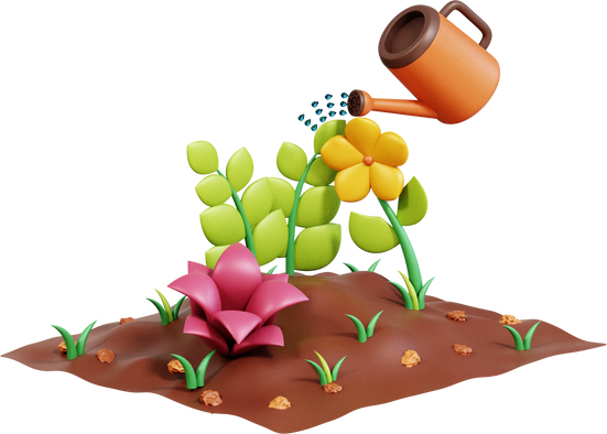 watering plant 3d icon